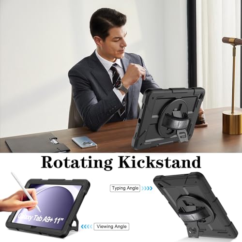 Detalle de SINSO Galaxy Tab A9 Plus Case 11 Inch 2023 (SM-X210/X216/X218N) – Shockproof with 360° Stand