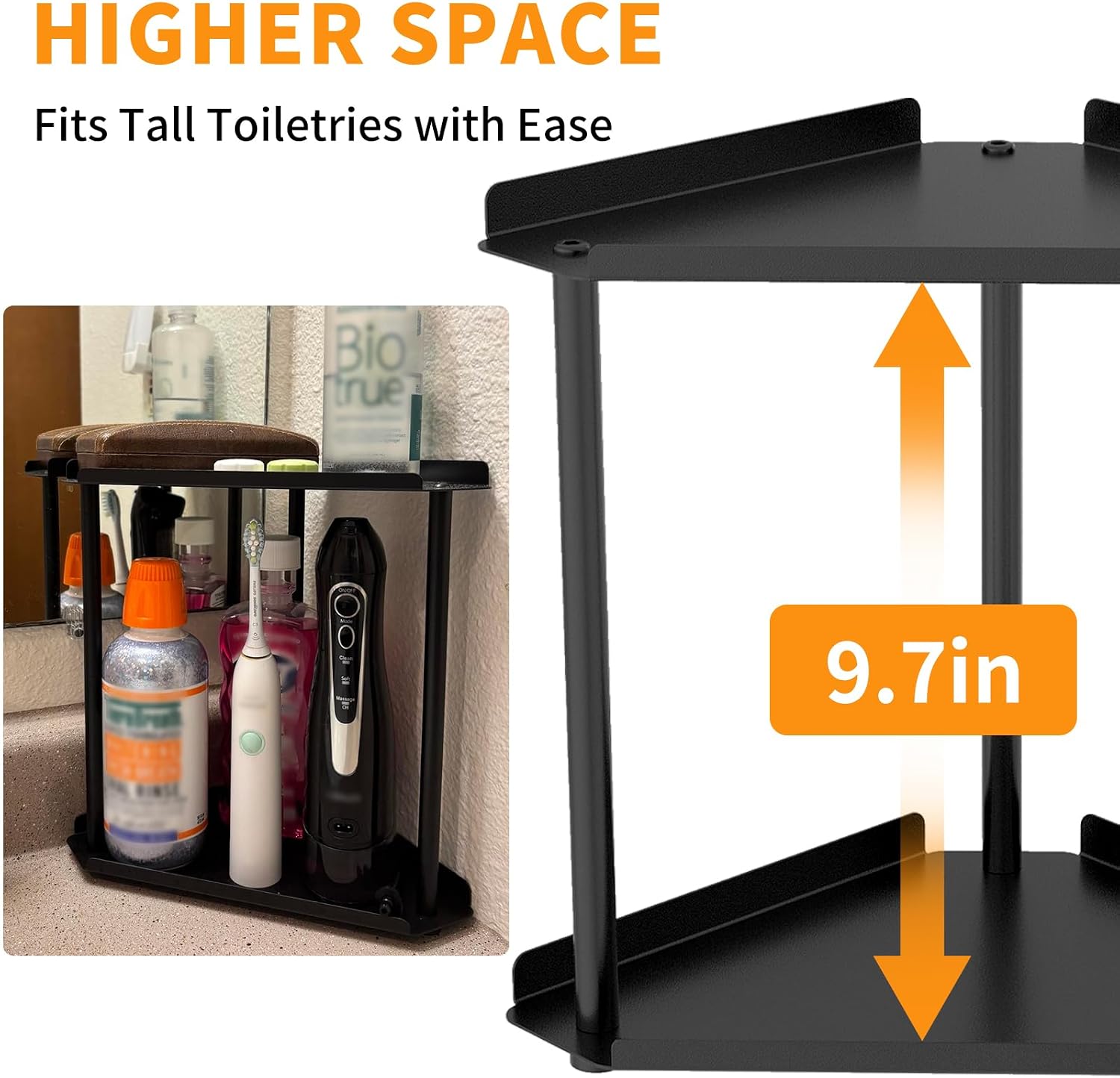 Detalle 2 de Jesginboo 2-Tier Vanity Counter Organizer