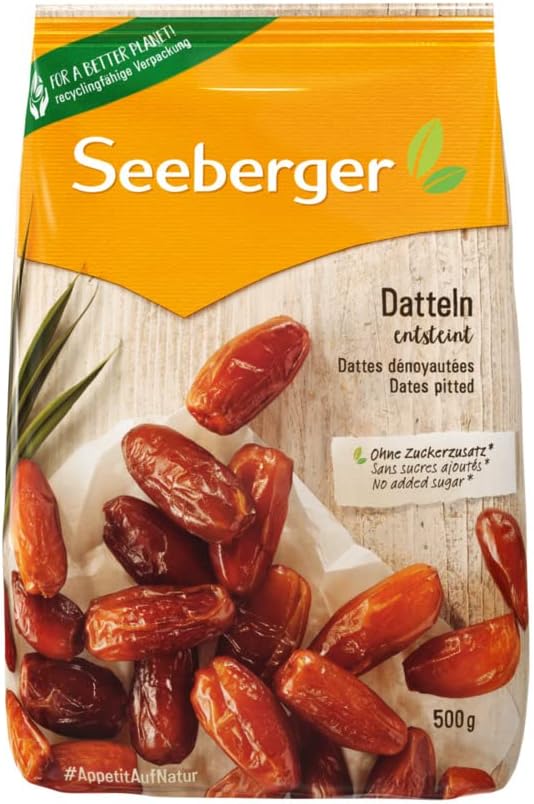 Detalle de Seeberger Dattes au goût de miel – Dattes dénoyautées, séchées et non soufrées, 500 g