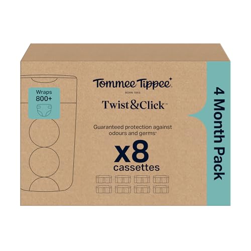 Detalle 2 de Tommee Tippee Twist & Click Nappy Bin Refill Cassette Pack of 8