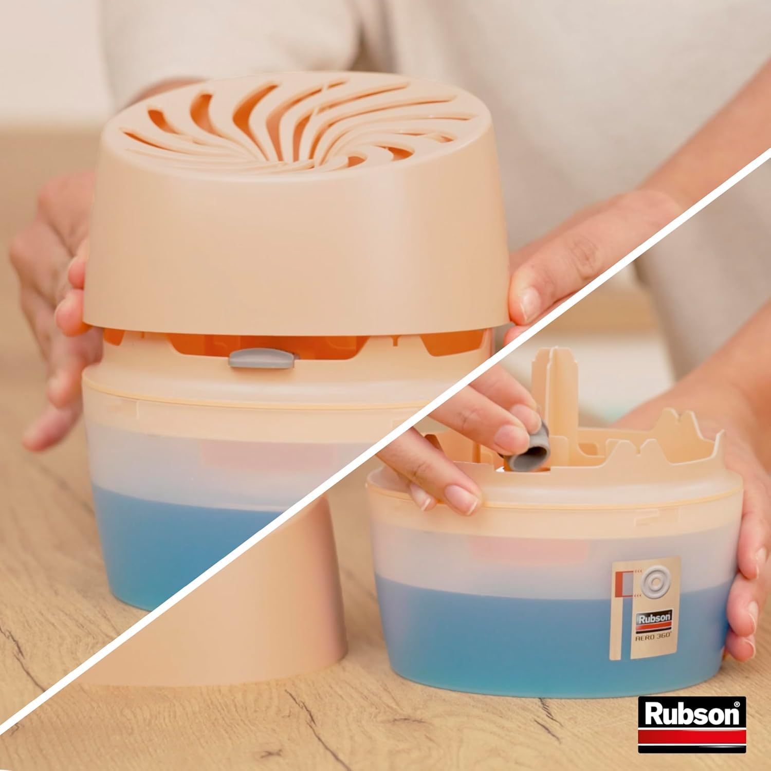 Thumbnail 5 de Rubson Absorbeur d'Humidité Aero 360° Couleur Pêche (1 appareil + 1 recharge 450 g)