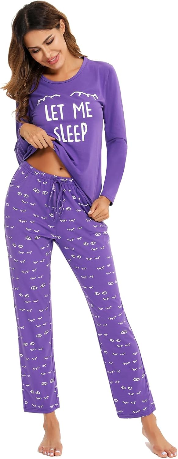 Thumbnail 2 de SPKPKEY Women's Cotton Long Sleeve Pajama Set – 2 Pieces