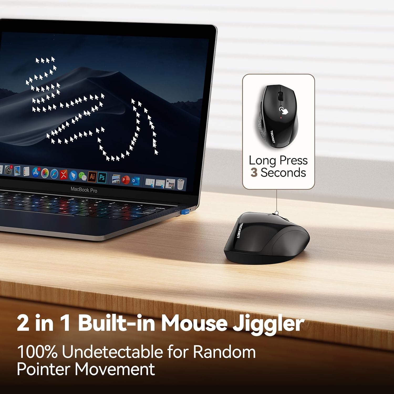 Thumbnail 1 de TECKNET PRO Wireless Mouse Jiggler 6400 DPI