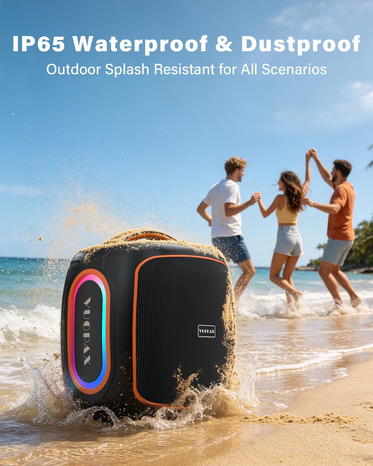 Thumbnail 4 de Bluetooth Lautsprecher Groß 120W – Tragbare Musikbox mit kraftvollem Sound, IP65, 30h Akku
