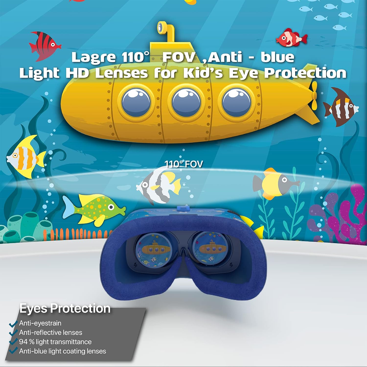Thumbnail 2 de DESTEK V5 VR Headset for Kids (Ages 5–15) with 110° HD Lenses & Bluetooth Phone Controller