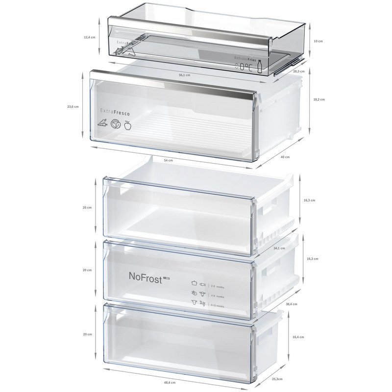 Thumbnail 1 de Balay 3KFC879NI Frigorífico Combi 311L 🍷Cristal Negro