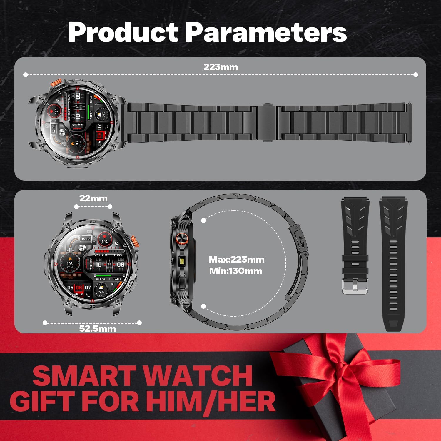 Thumbnail 6 de Smart Watch Men Fitness Tracker 1.85"