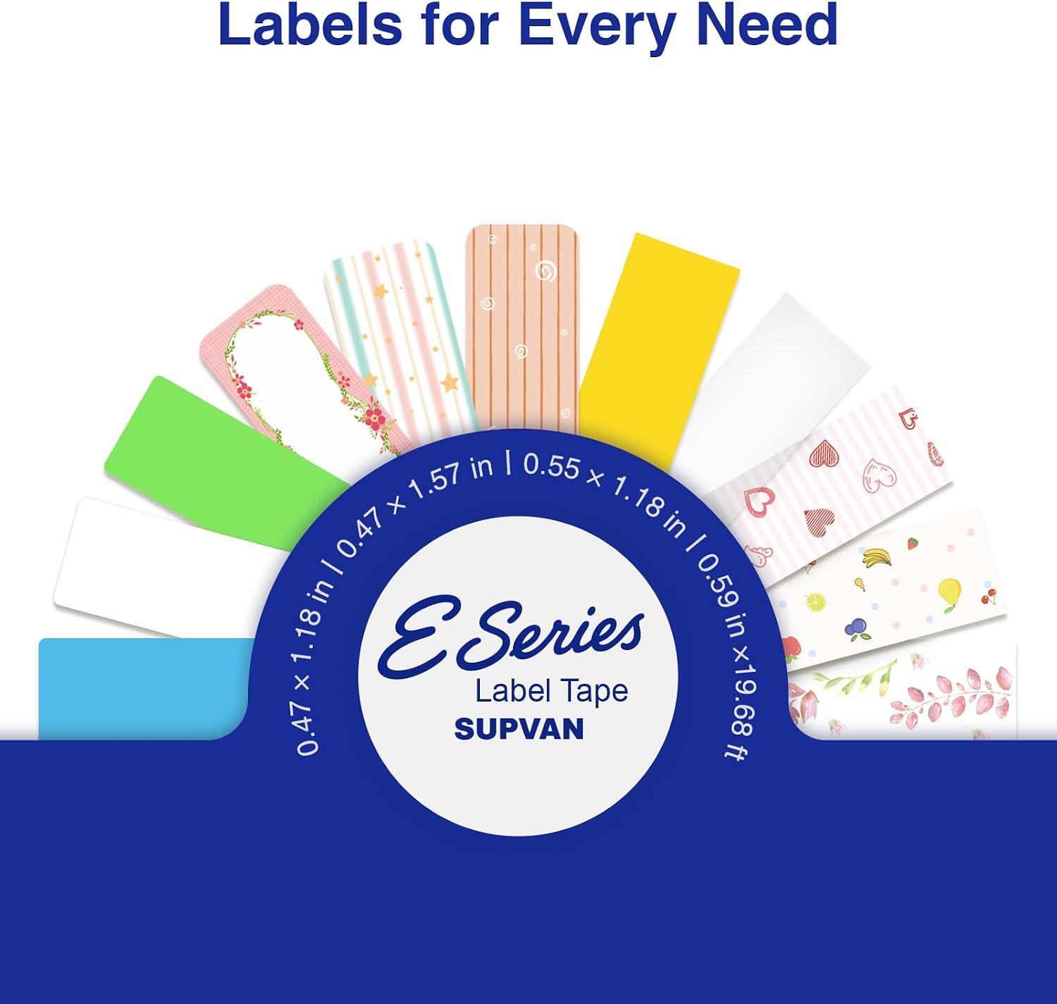 Detalle 2 de SUPVAN E10 Bluetooth Label Maker: Inkless, Waterproof Labels with 3 Tapes and 35 Fonts