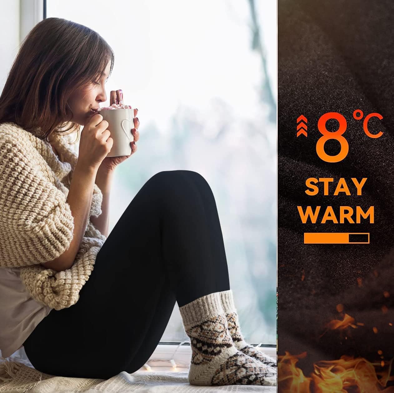 Thumbnail 3 de FuelMeFoot Thermo Leggings Damen Thermounterwäsche gefüttert