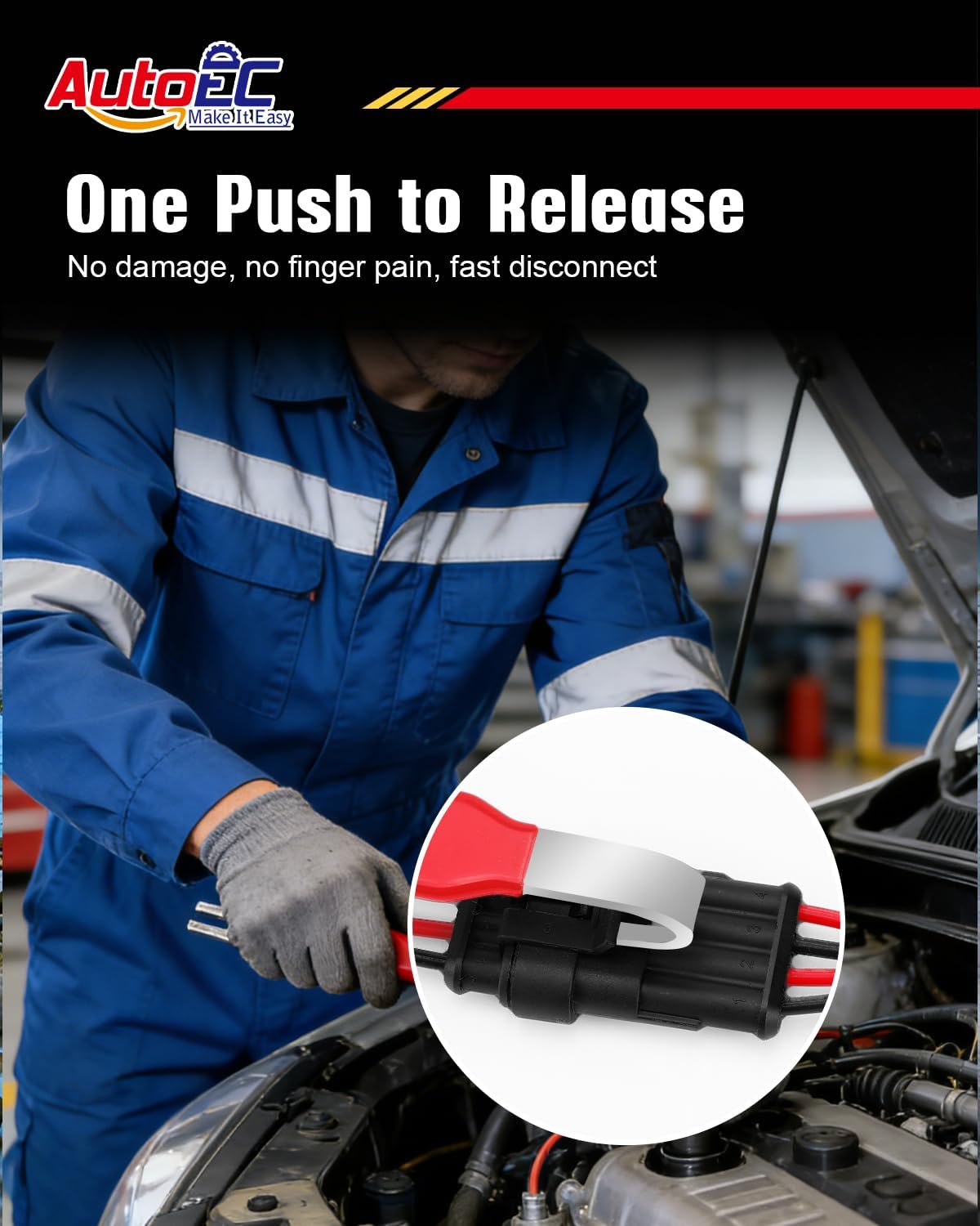 Detalle 2 de AutoEC Electrical Connector Removal Tool, High-Carbon Steel