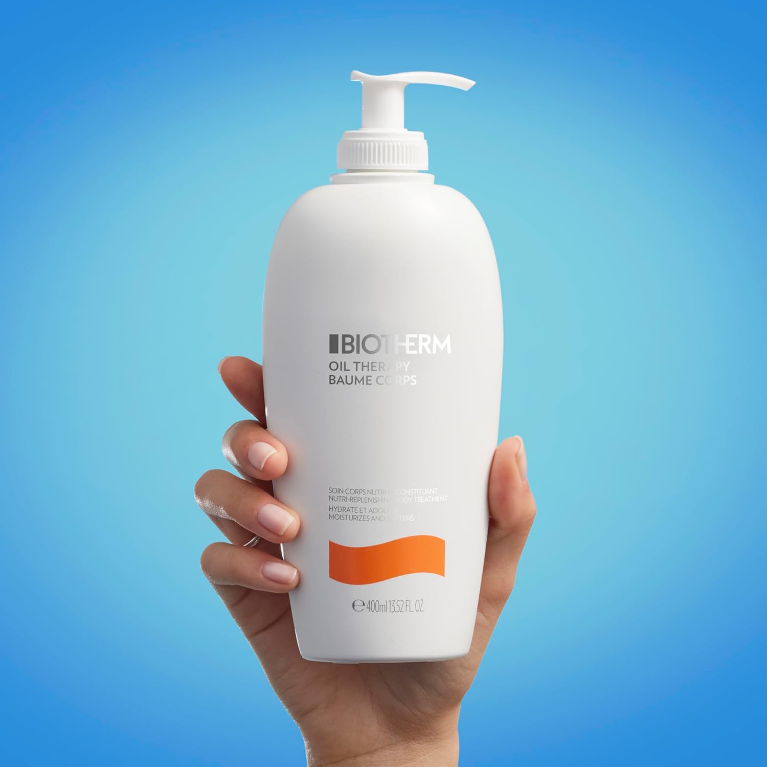 Detalle de BIOTHERM Oil Therapy Body Milk: Lozione Corpo Nutriente per Pelli Secche (400 ml) con Olio di Albicocca