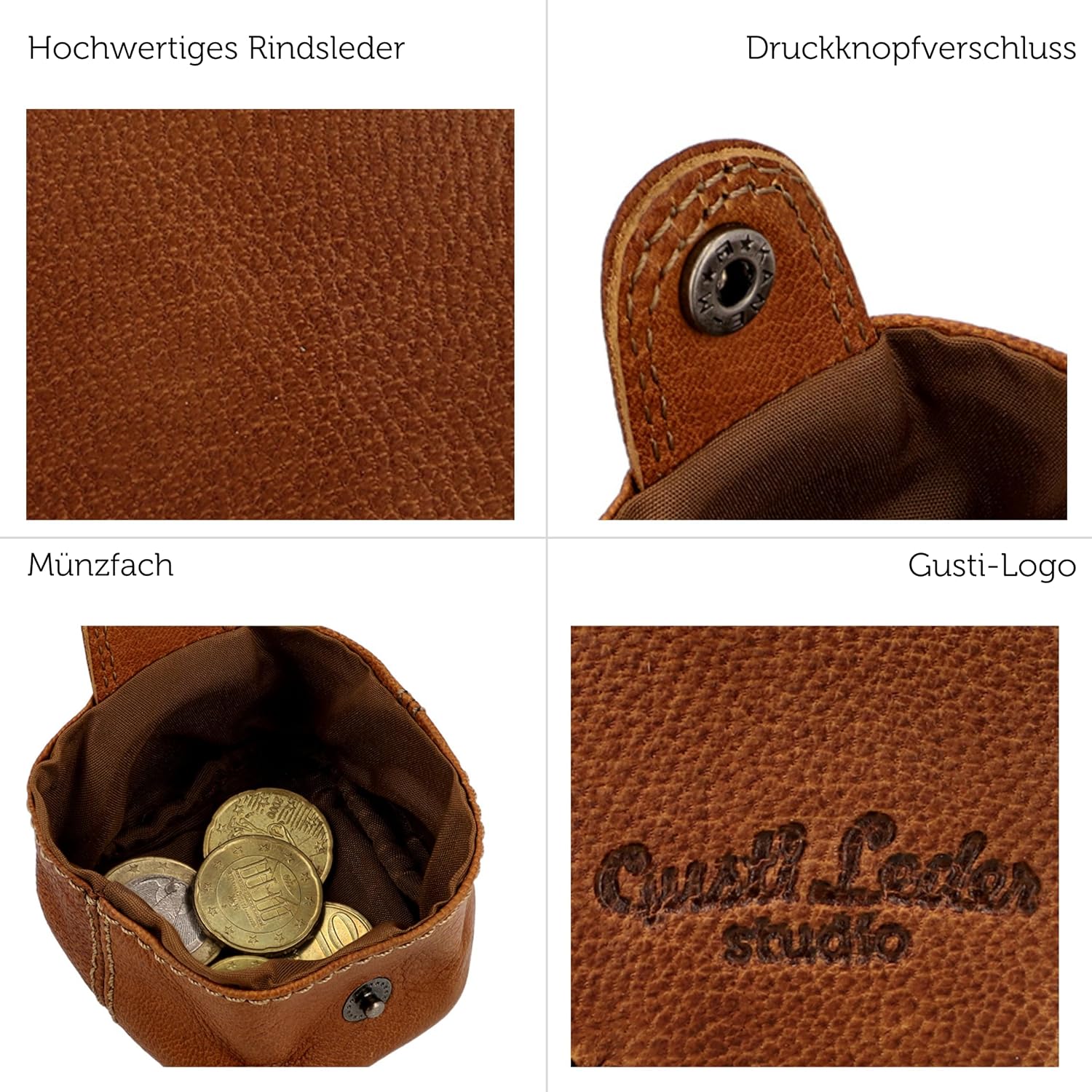 Thumbnail 3 de Gusti Linus Damen Geldbörse aus Leder – kompakte Mini-Wiener-Schachtel im Vintage-Stil
