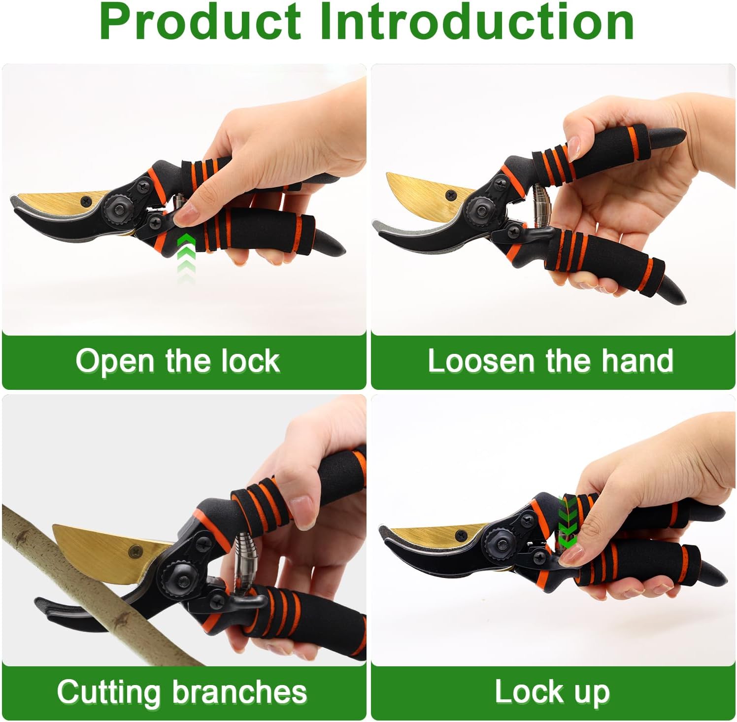 Thumbnail 5 de Garden Secateurs 2PCS bypass pruning shears