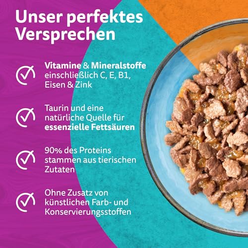 Detalle 2 de Whiskas Adult 1+ Tasty Duo Surf & Turf in Gelee – Nassfutter für ausgewachsene Katzen, 84 x 85 g