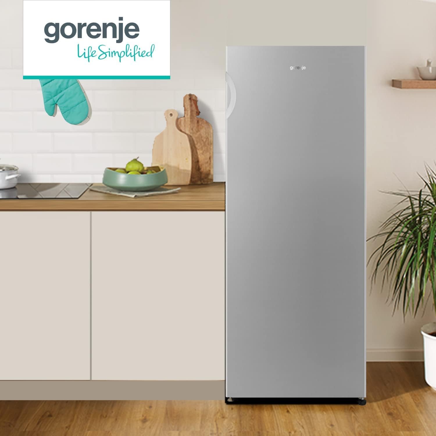 Detalle 2 de Gorenje R4142PS Kühlschrank – Kühlteil 242 Liter, 143,4 cm hoch, CrispZone, LED-Beleuchtung, Silber