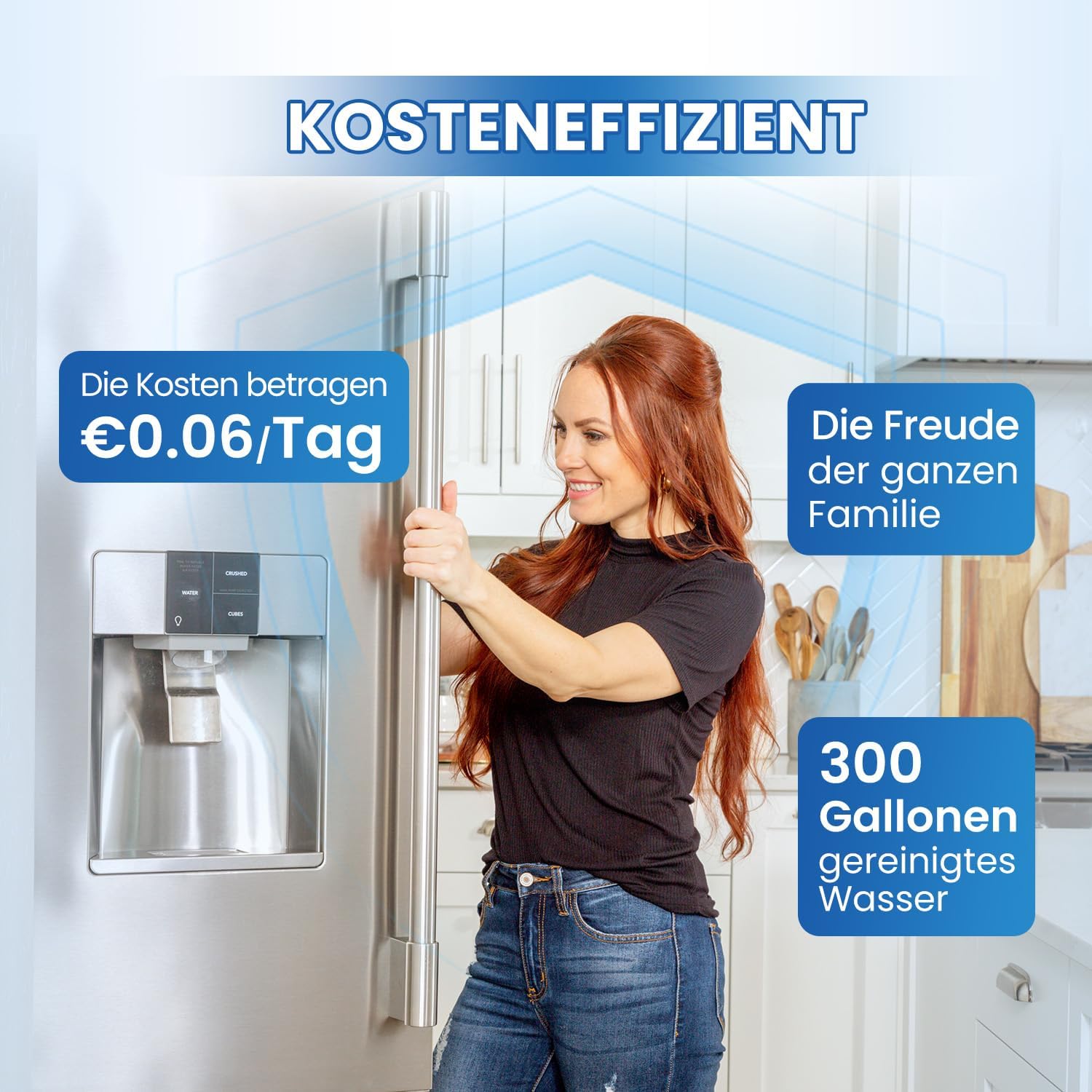 Thumbnail 6 de GOLDEN ICEPURE Wasserfilter Kühlschrank – kompatibel mit Samsung DA29-10105J, EF9603, WSF-100, HAFEX/EXP, DA99-02131B, LG/Haier Inline-Kühlschrank (3 Stück)