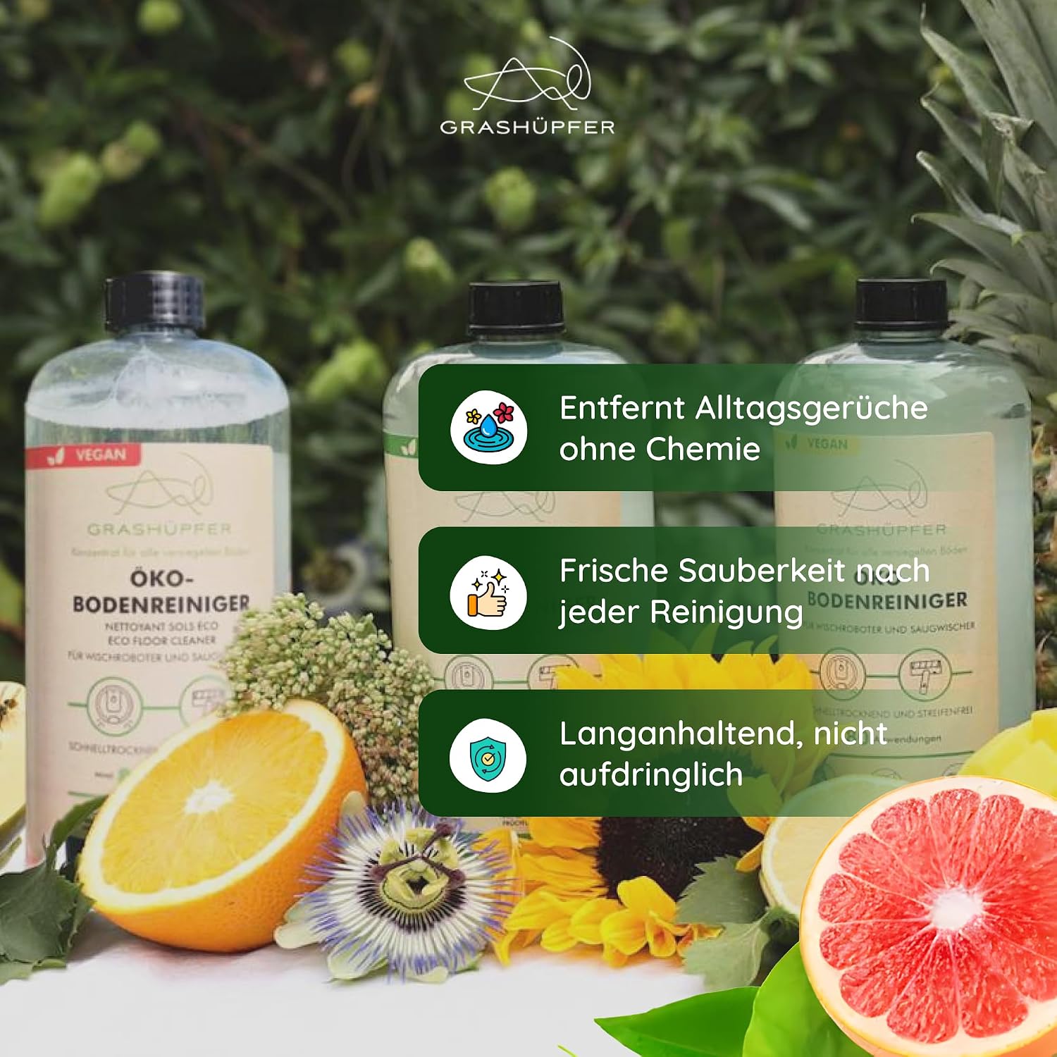 Thumbnail 6 de GRASHÜPFER® Öko Bodenreiniger für Wischroboter 3 x 1000 ml