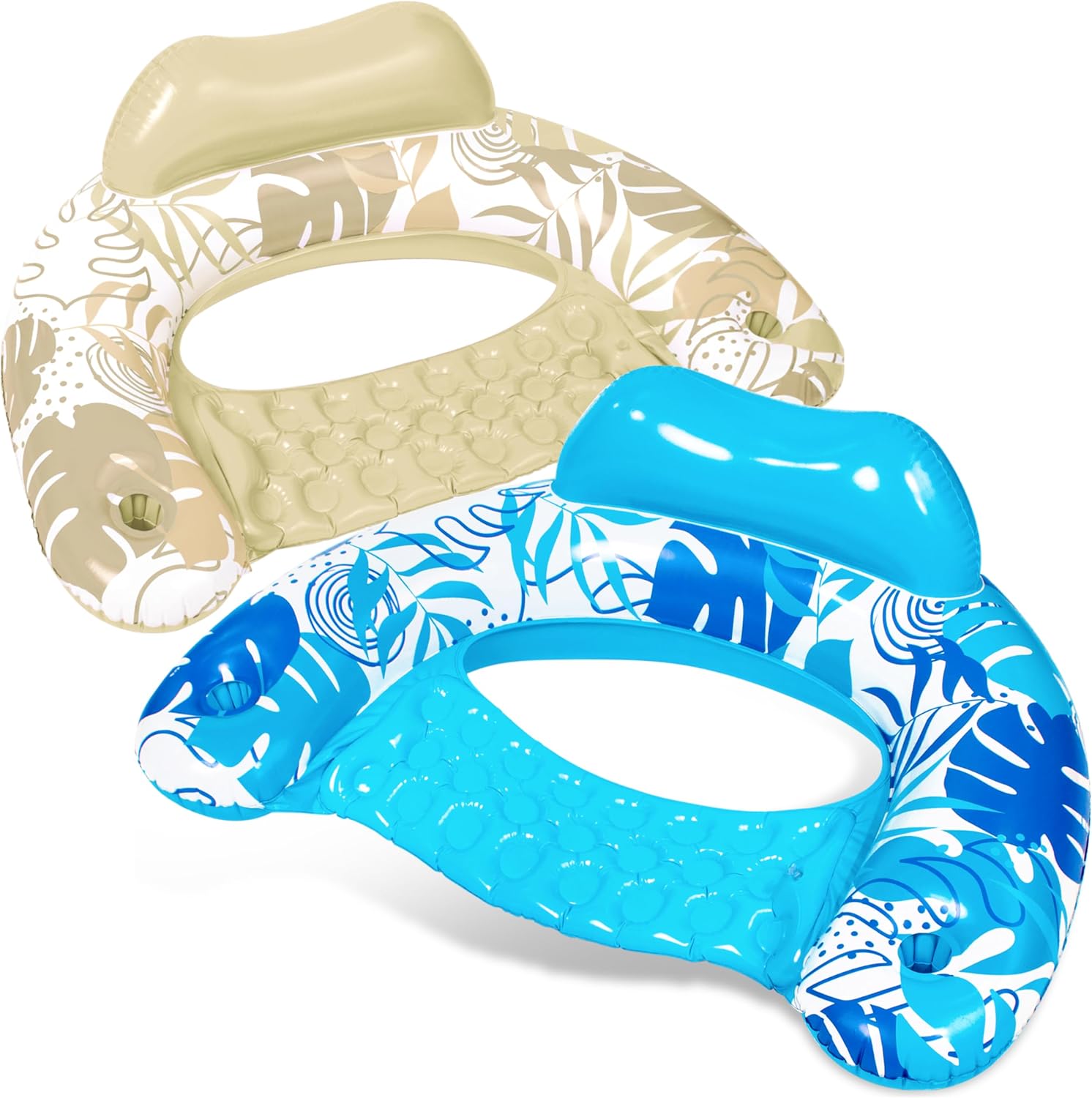 Thumbnail 4 de SLOOSH Inflatable Pool Floats Adult – 2 Pack Pool Chairs with Cup Holders