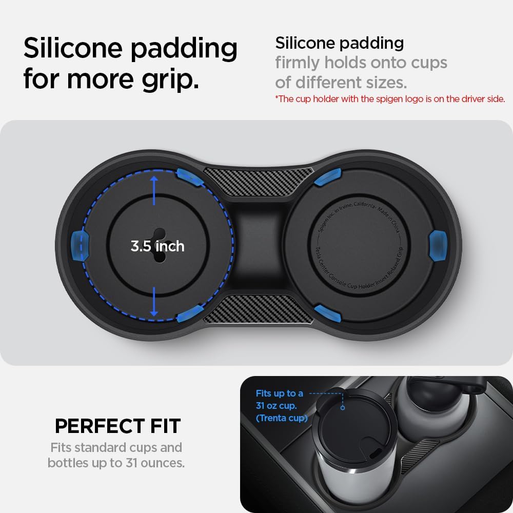 Thumbnail 2 de Spigen Einsatz für Mittelkonsole mit Getränkehalter-Griff für Tesla Model Y (~2024) & Model 3 (2021–2023)