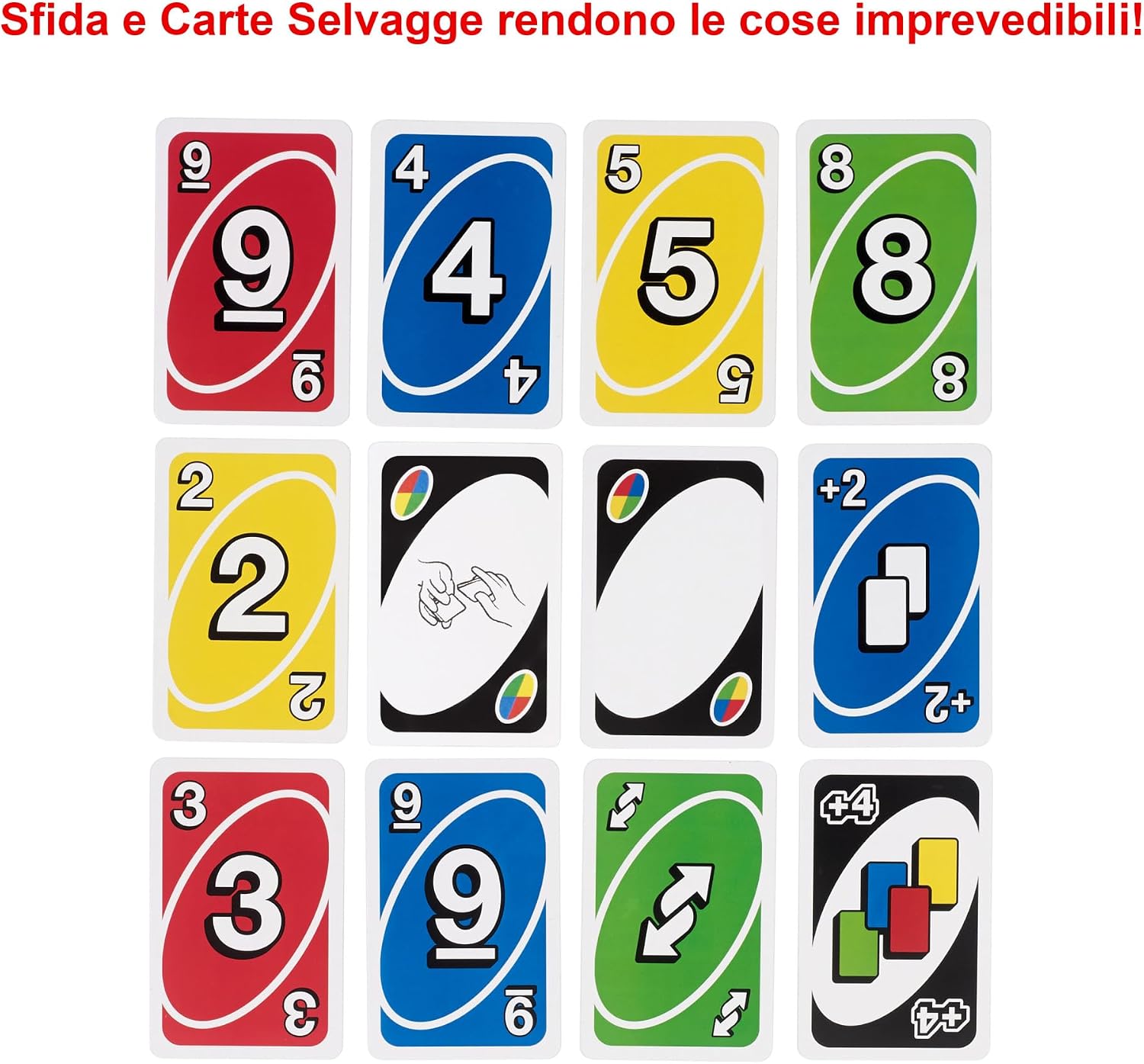 Detalle de Mattel Games UNO 112 carte in scatola metallica