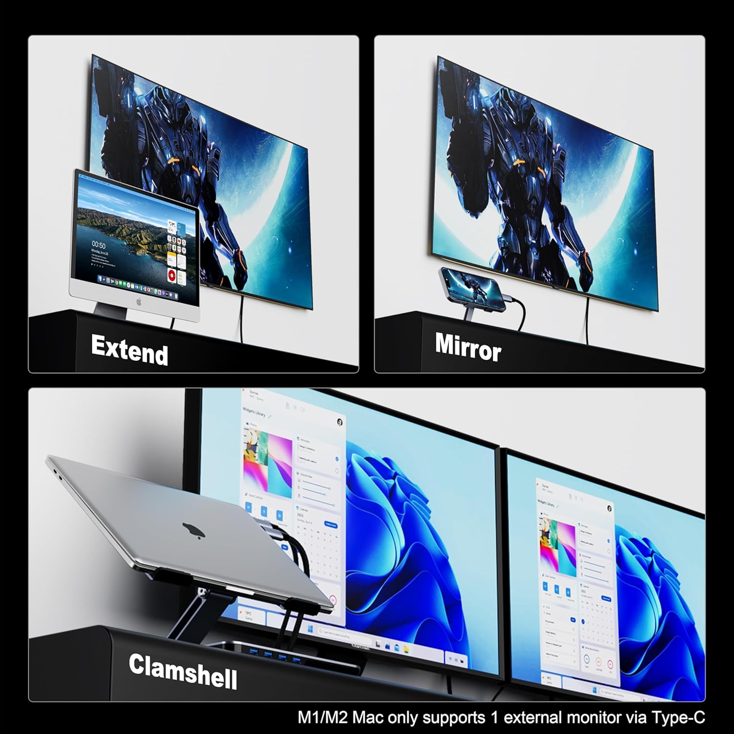 Detalle de BENFEI USB C to HDMI Cable 1.8m – 4K@60Hz, Aluminium Shell, Thunderbolt 3/4 Compatible