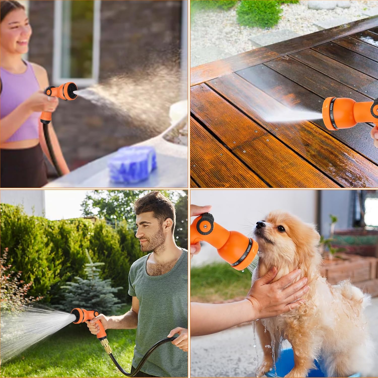 Thumbnail 6 de 2 Pack Hose Pipe Spray Gun: 10-Pattern Garden Nozzles with Thumb Control