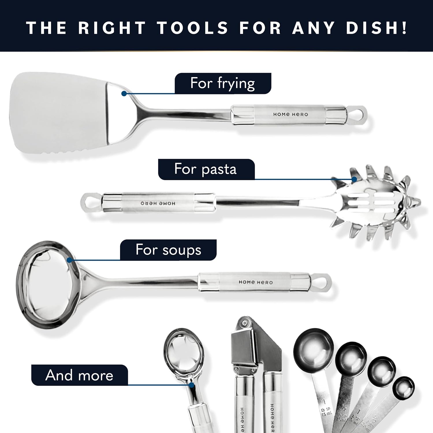Thumbnail 3 de Home Hero 54-Piece Stainless Steel Utensil Set
