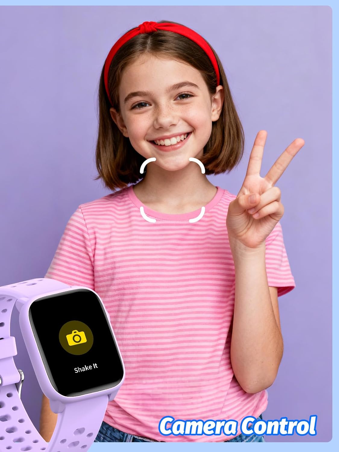 Thumbnail 6 de Mgaolo Kids Smart Watch 1.85" Upgrade – Fitness Tracker with Heart Rate, 100+ Sports Modes & 12 Puzzle Games (Pink)