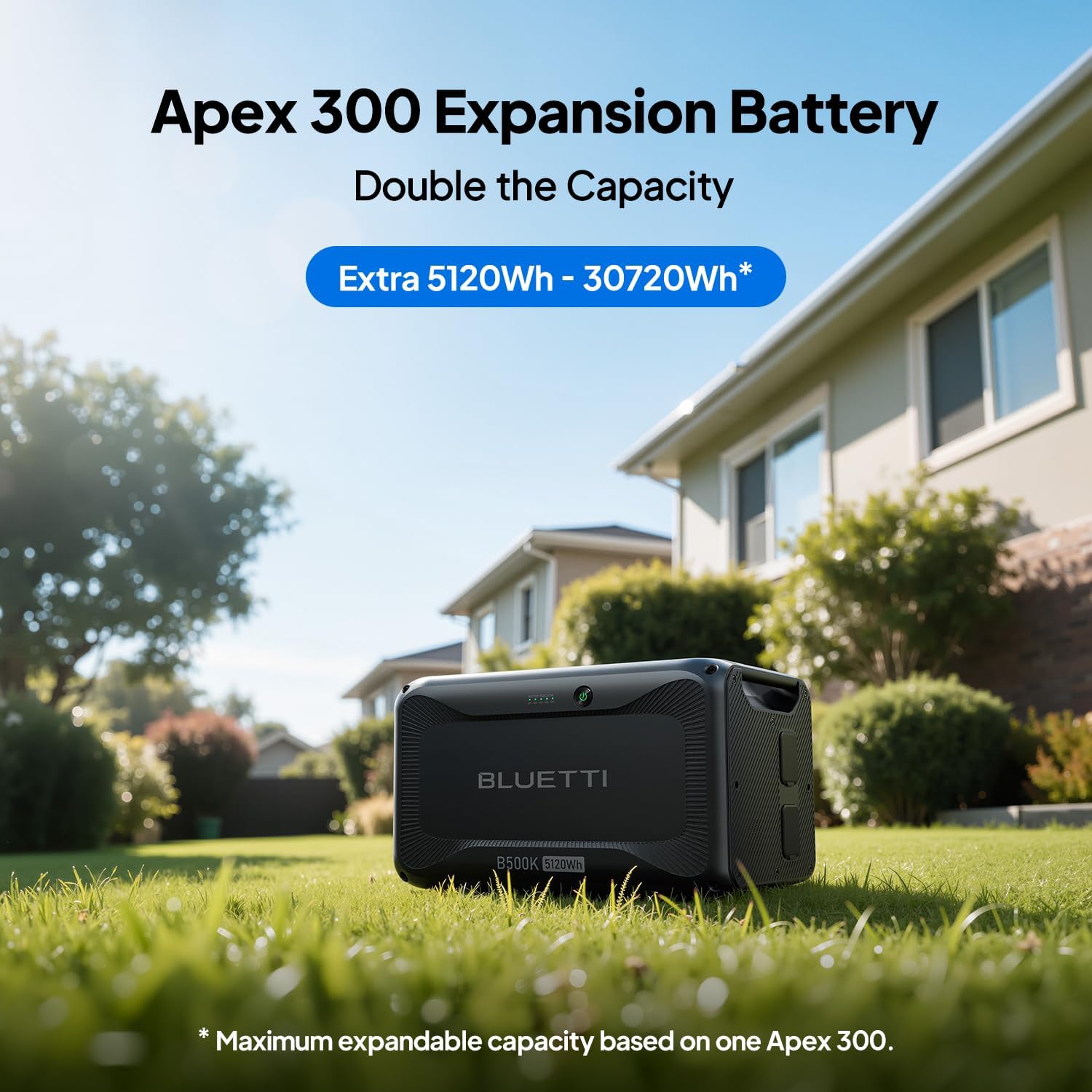 Detalle 2 de BLUETTI B500K Expansion Battery, 5,120Wh LiFePO4 for Apex 300