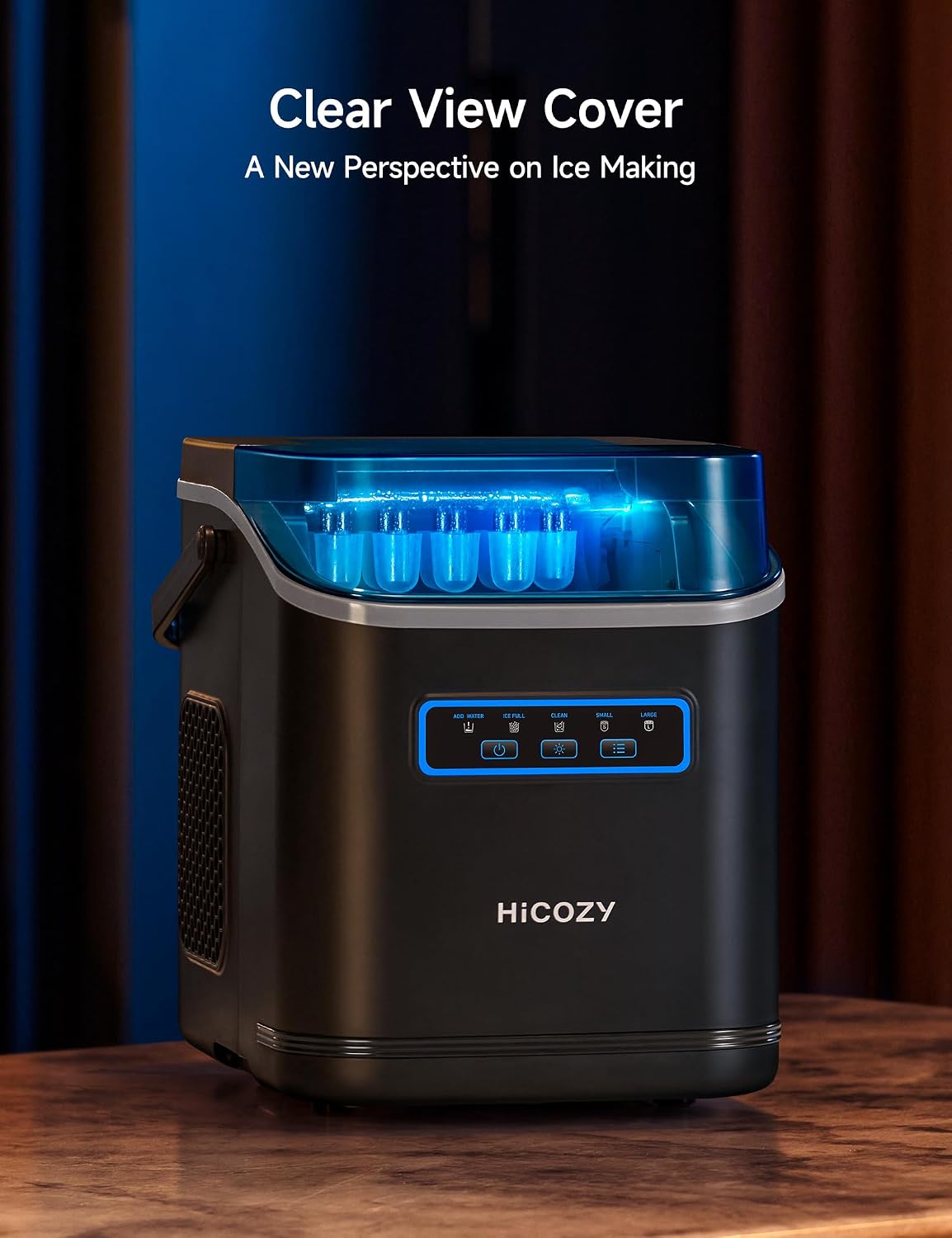 Thumbnail 1 de Hicozy HAMBZD5DG Countertop Ice Maker, 2 Ice Sizes, Self-Cleaning
