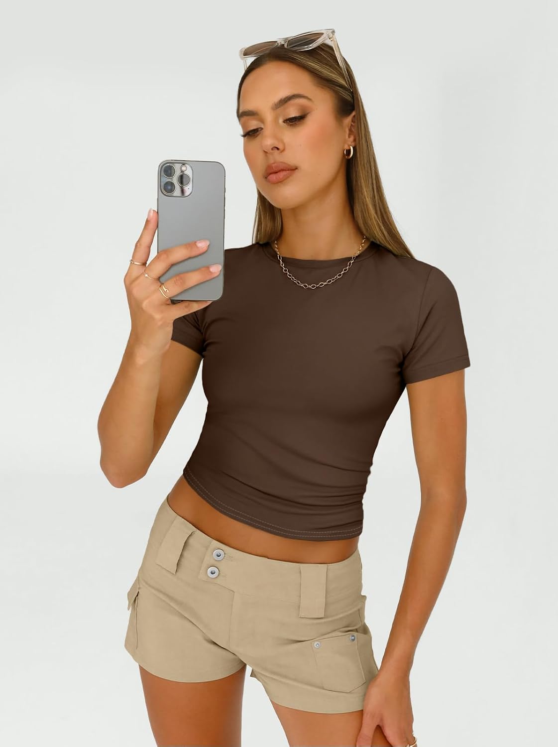 Detalle de AUTOMET Women's Short-Sleeve Tops, 3-Pack