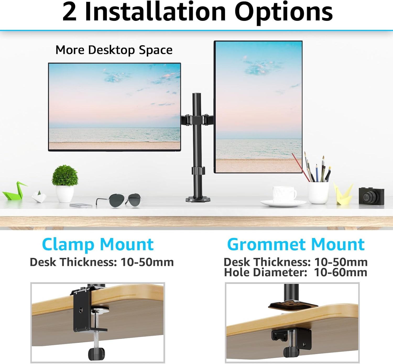 Thumbnail 5 de MOUNTUP Dual Monitor Stand 13–32 Inch