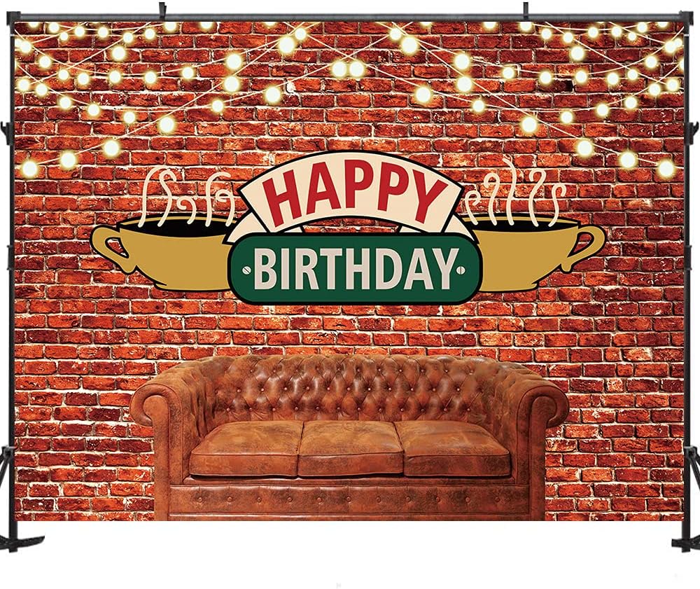 Thumbnail 2 de BINQOO Party-Hintergrund Happy Birthday für Sofa, Café & Fotografie (2,1 x 1,5 m)
