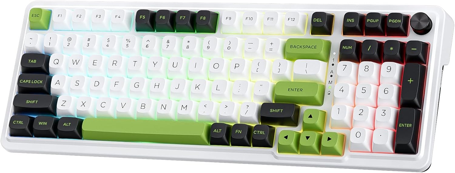 Detalle de Redragon K686 PRO – 98-Tasten kabellose Gasket-Tastatur mit Hot-Swap, RGB und 3-Modi