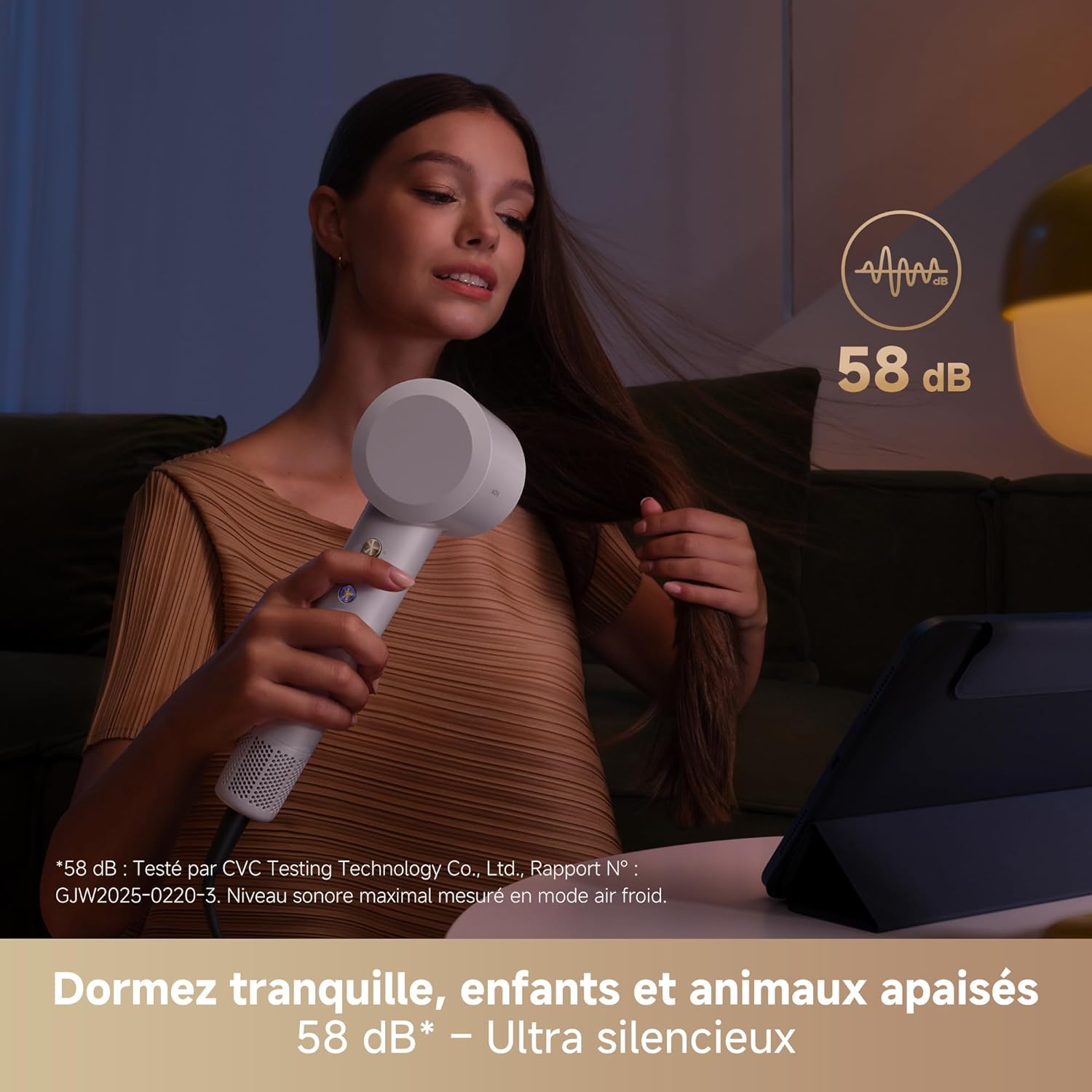 Thumbnail 3 de MOVA Turbo, sèche-cheveux haute vitesse 110 000 RPM, 8 modes et ions anti-frisottis (330 g)