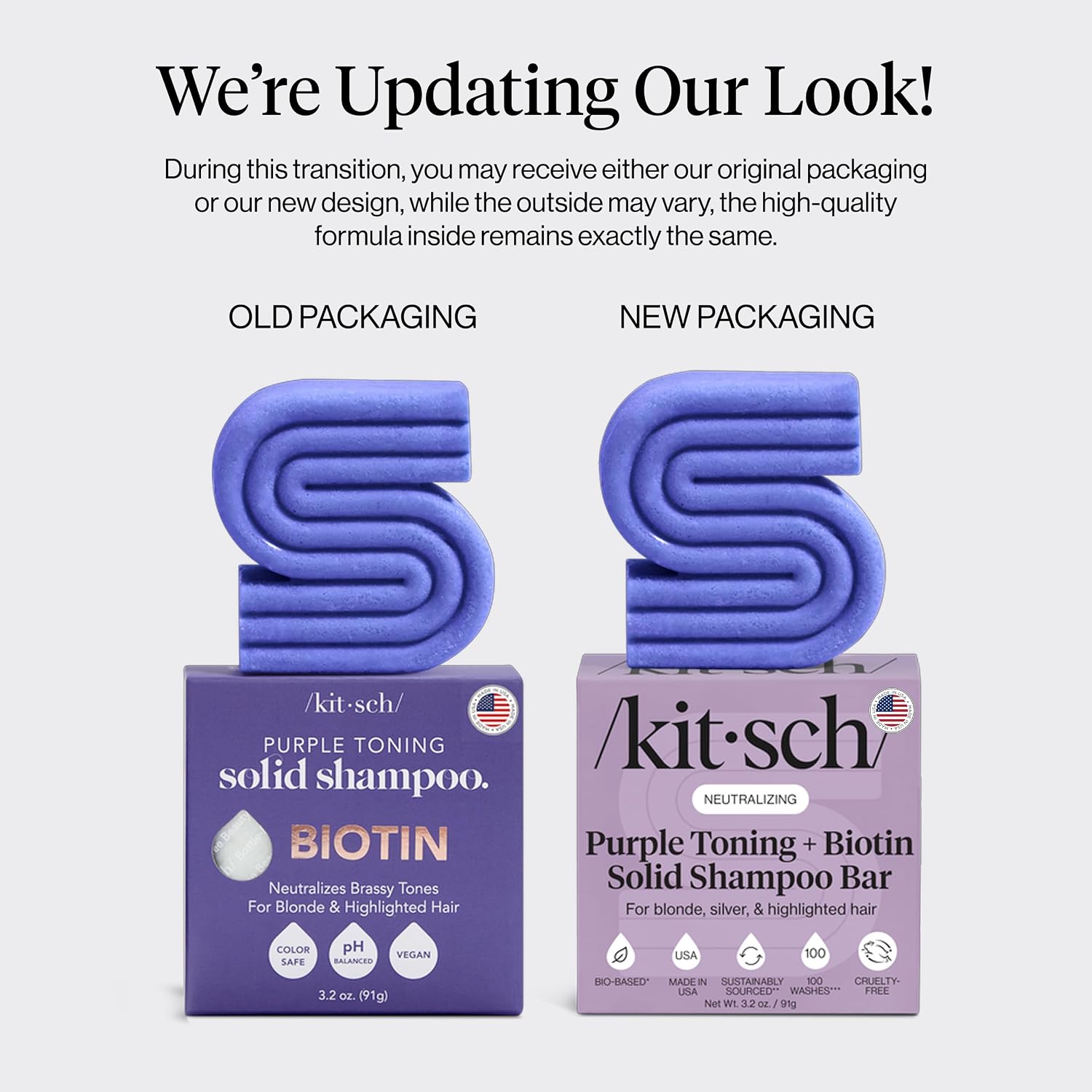 Detalle 1 de Kitsch Purple Shampoo Bar for Blonde and Colour-Treated Hair, 91 g