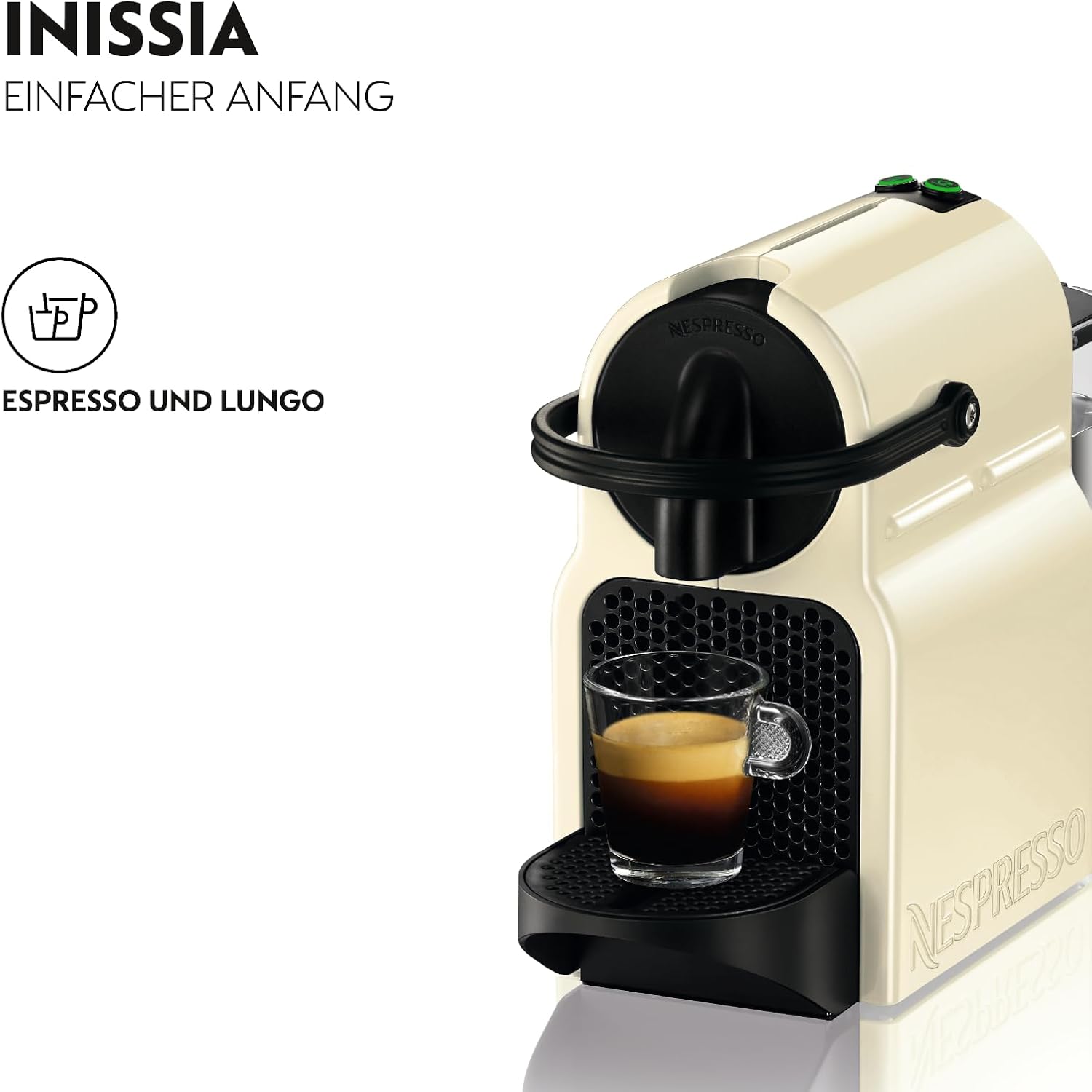Detalle 2 de Nespresso De’Longhi EN 80.CW Vanille mit Thermoblock & 19 bar Pumpendruck