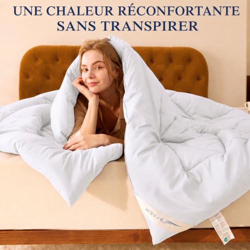 Detalle 2 de WAVVE Couette 220 x 240 cm, hiver 450 GSM, microfibre blanche