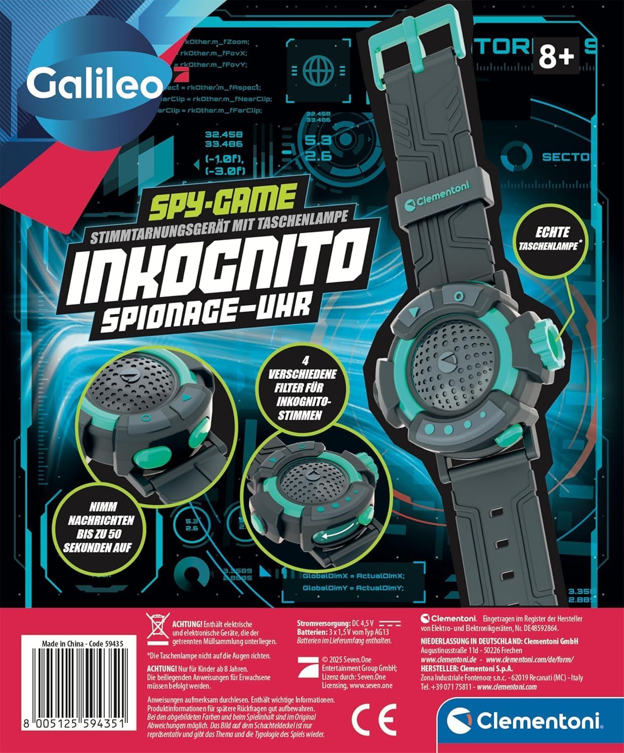 Thumbnail 6 de Spy Inkognito Spionage-Uhr 59435 von Galileo