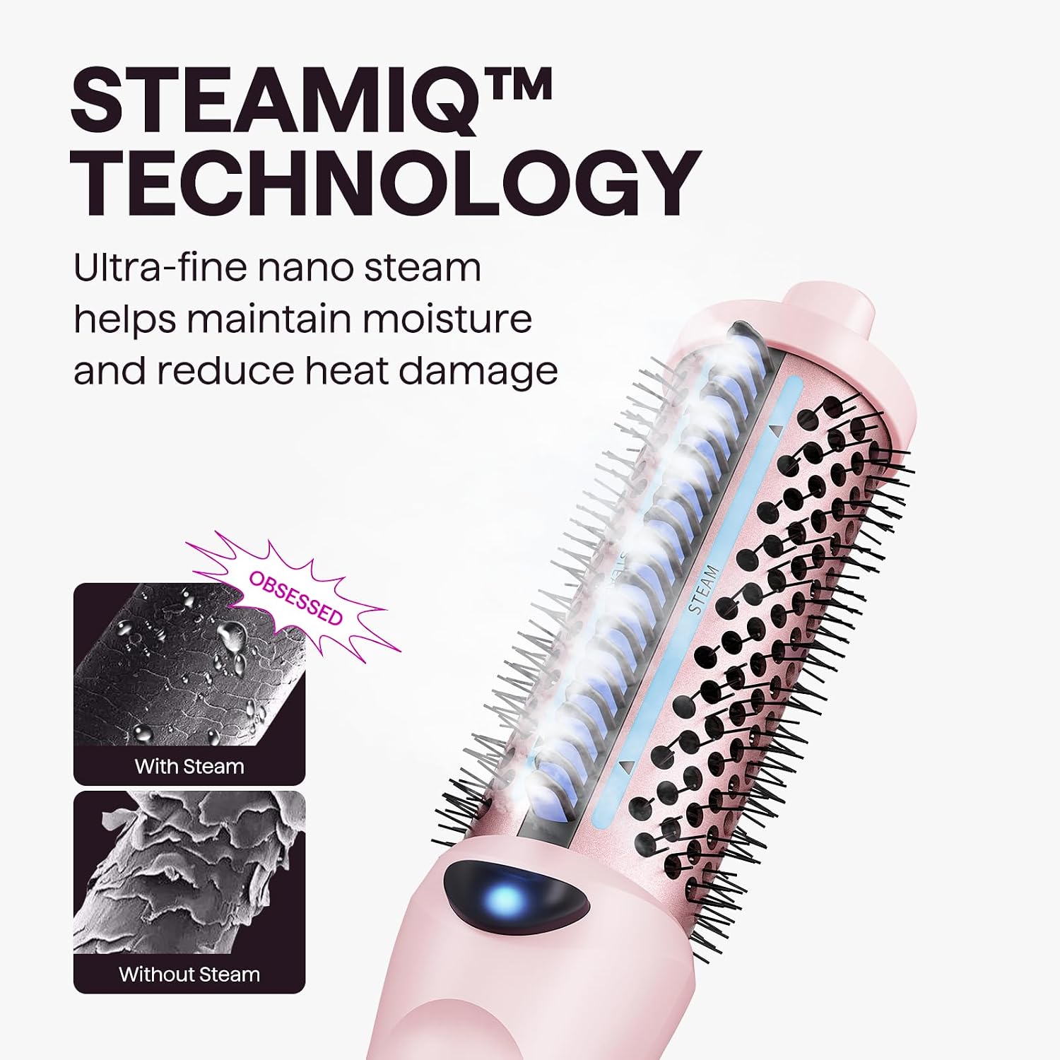 Detalle de Wavytalk Steamlift Pro Steam Thermal Brush, 1.57-Inch Ceramic Barrel, Ionic Styling
