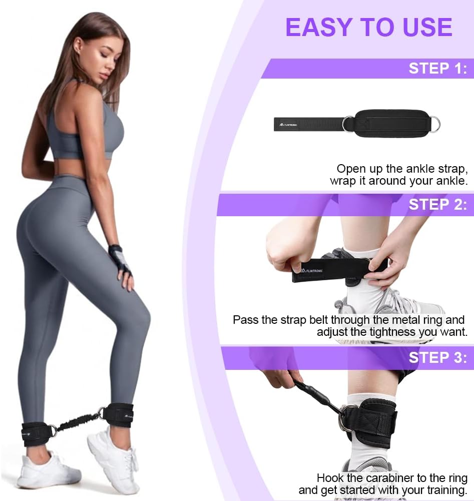 Thumbnail 4 de Flintronic Ankle Straps Adjustable Neoprene with D‑Ring 🏋