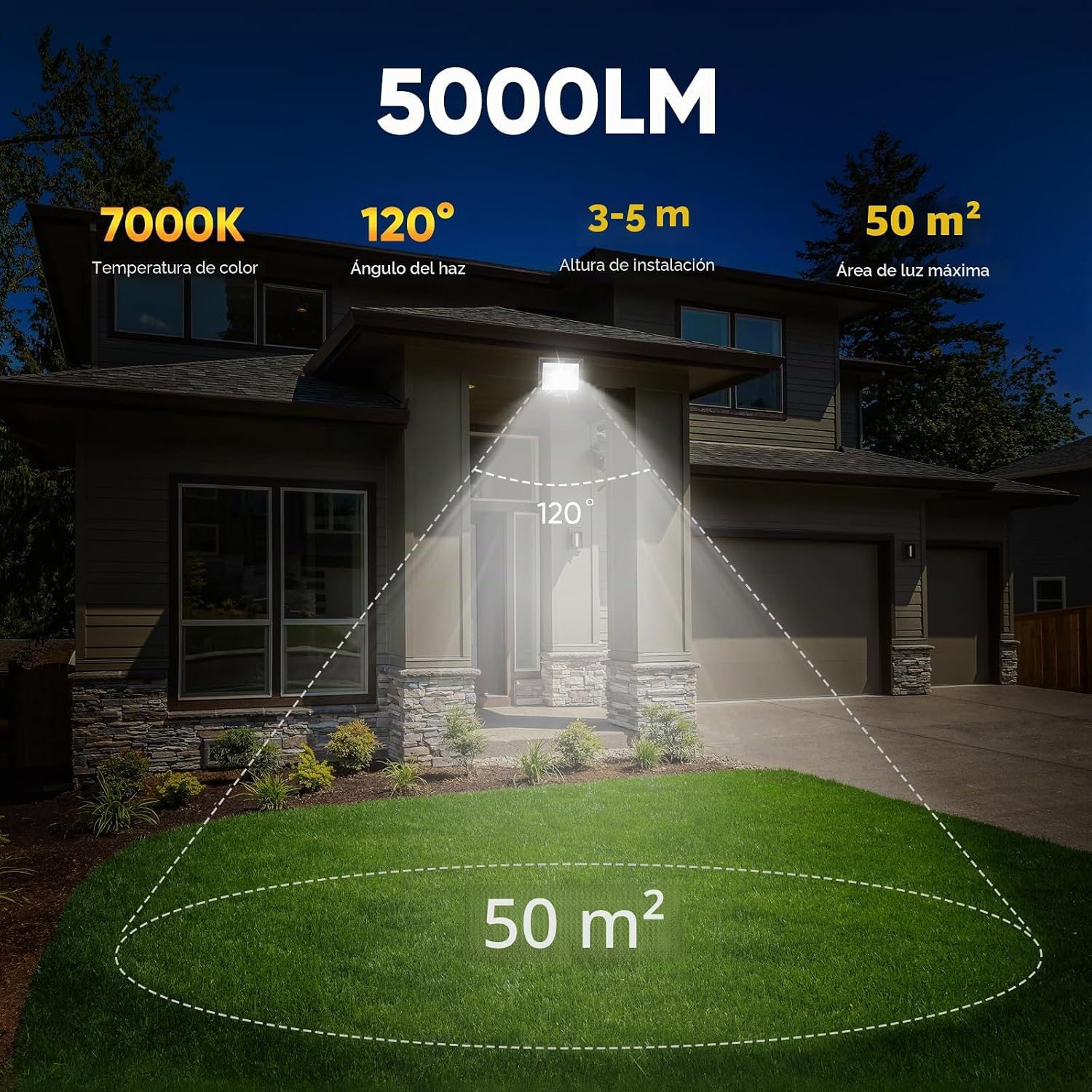 Detalle 2 de Plazique Foco LED Exterior 50W IP67 5000LM