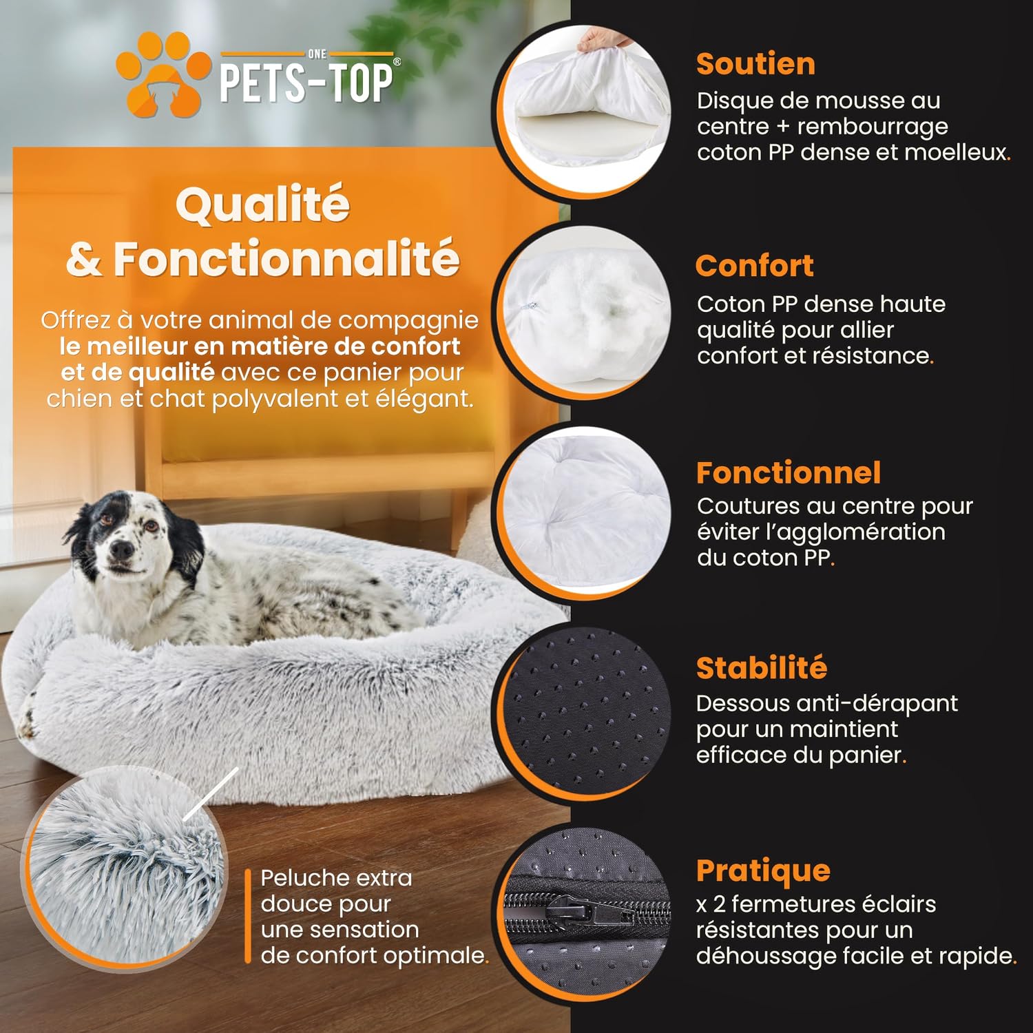 Detalle de One PETS-TOP Coussin Donut 130 cm