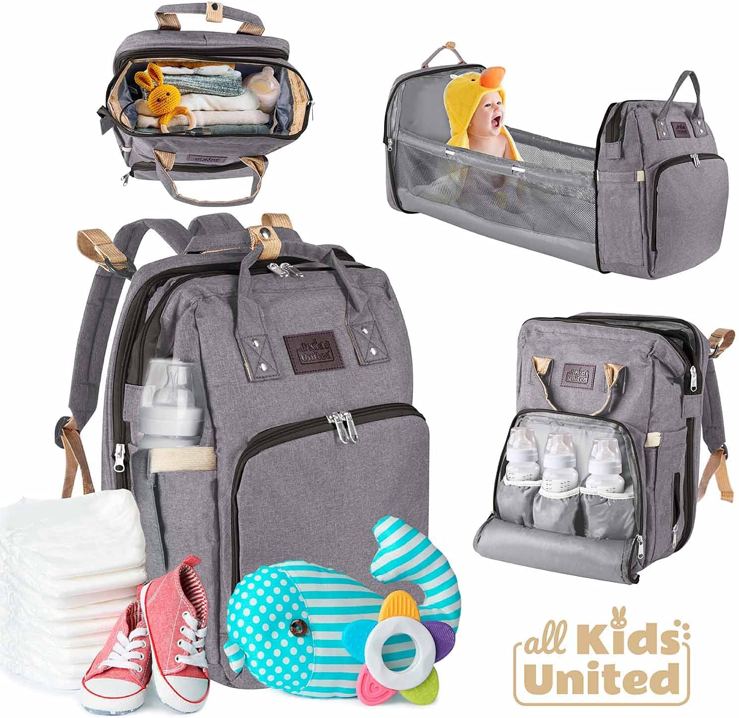 Thumbnail 2 de all Kids United® Baby Wickelrucksack Deluxe mit integriertem Babybett – kompakt, flexibel und zuverlässig