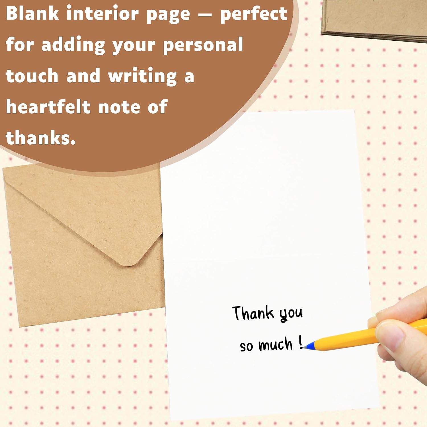 Detalle 2 de Hseonmauyi 24-Pack Thank You Cards, 8 Designs, Envelopes and 36 Stickers