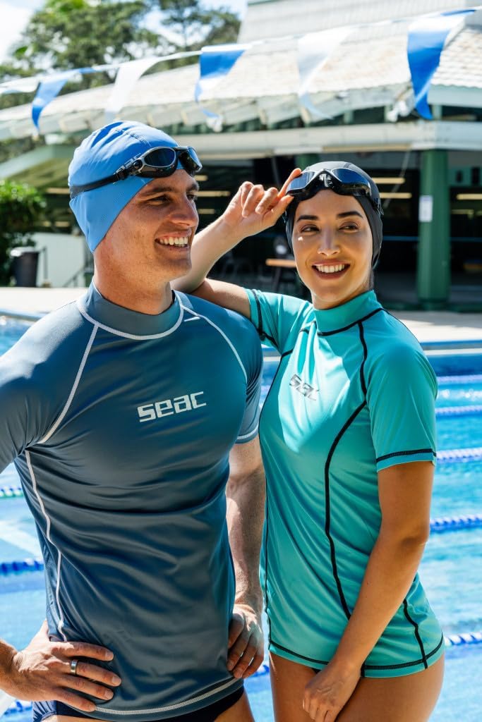 Detalle de Seac T-Sun Short – rashguard do pływania, surfingu i nurkowania z ochroną UV