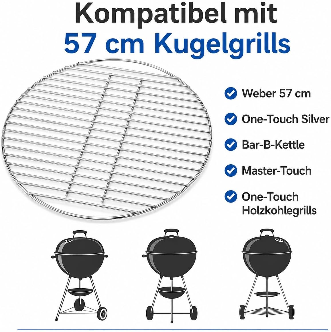 Detalle de Uniflasy 7441 43cm Charcoal Grate for Weber 57cm Kettle Grills