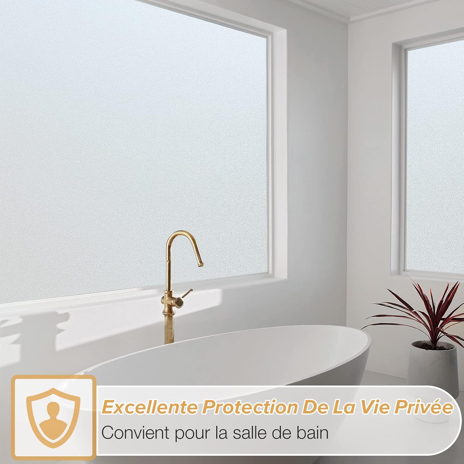 Thumbnail 5 de rabbitgoo Film occultant fenêtre 30×200 cm pour salle de bain 🪟
