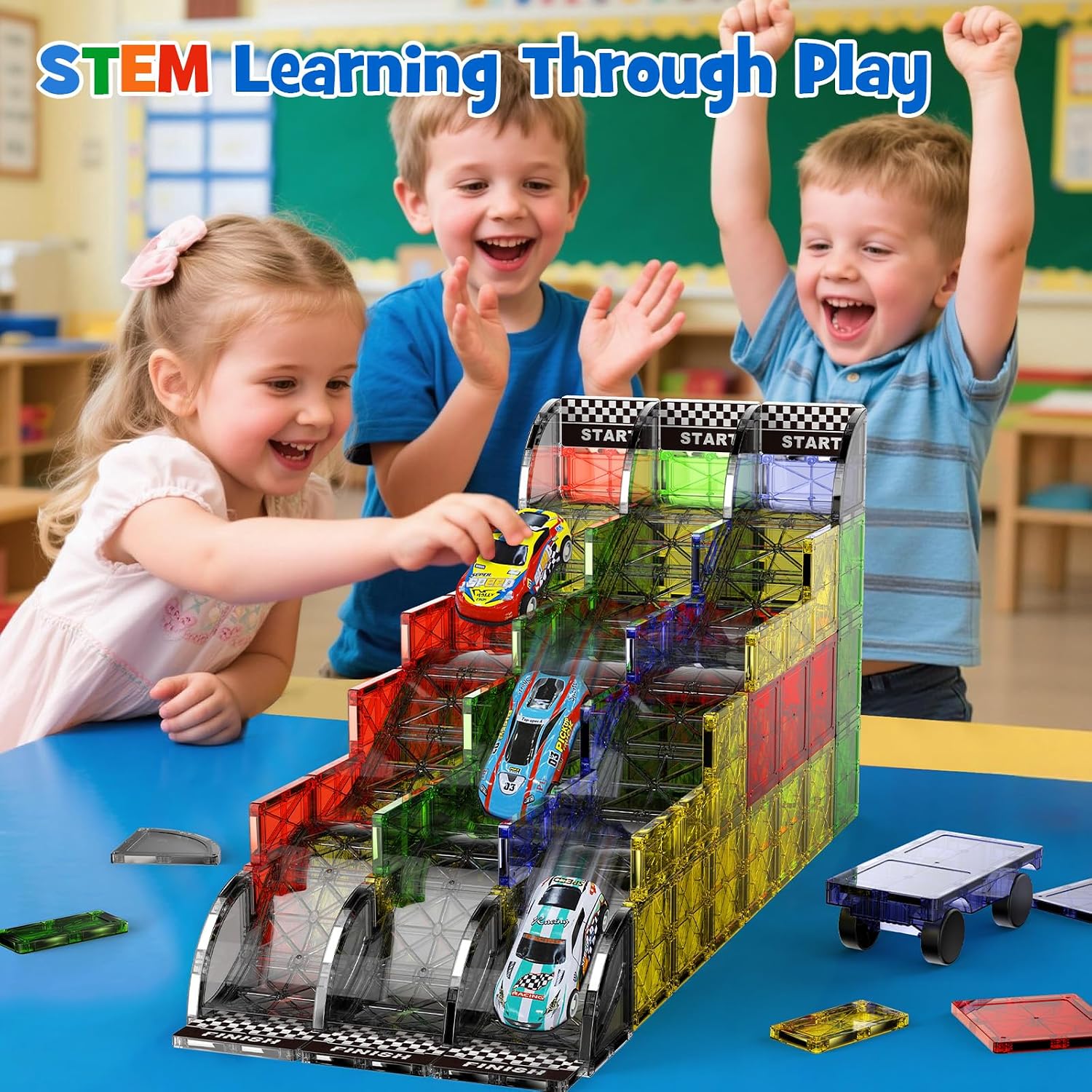 Detalle 2 de Set Costruttivo Magnetico 2-in-1 con 40 pezzi per bambini 🧩