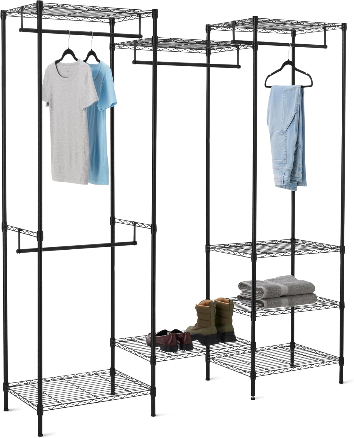 Detalle de Amazon Basics Tür-Schuhregal aus Metall für 18 Paar Schuhe – Weiß, 56 x 14 x 153 cm